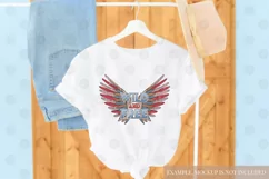 Wild and Free Sublimation design | Patriotic PNG | Wings PNG Product Image 3