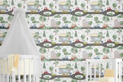 Watercolor funny cars seamless patterns. Digital paper Product Image 5