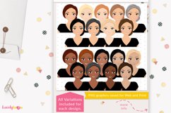 Girl clipart avatar, female logo, social brand LVB50 Blossom Product Image 2