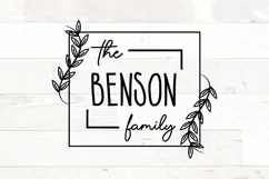 Family Monogram Sign Floral Wreath svg Product Image 2