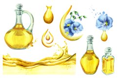 FLAX bundle. Hand painted watercolor Product Image 4
