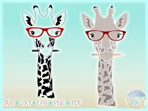 Giraffe With Glasses And Pencil Nerdy Svg Dxf Eps Png Pdf Product Image 3