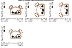 Boy Dog Animal Topper Applique Embroidery Design Product Image 2