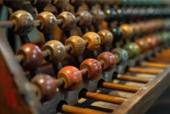 Old wooden abacus showing traditional way of counting Product Image 1