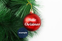 Red Christmas Bauble Mockup, Round Christmas Ornament Mockup Product Image 3