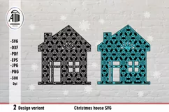 House svg. Christmas House silhouette Cutting Files. Product Image 2