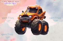 Colorful Monster Truck Sublimation Clipart Product Image 6