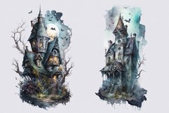 Haunted house, Halloween clipart Product Image 5