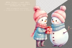 Snowman clipart, Christmas clipart, Friends clipart Product Image 2