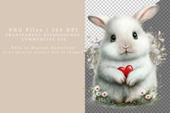 Bunny clipart, Spring clipart, Love clipart Product Image 2