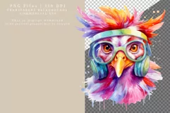 Chicken clipart, Funny chicken clipart, Watercolor clipart Product Image 4