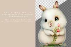 Baby bunny clipart, Spring clipart, Easter clipart, Love Product Image 2