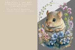Baby mouse clipart, Floral clipart, Animals sublimation Product Image 2