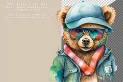 Teddy bear clipart, Teddy clipart, Watercolor clipart Product Image 2