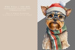 Yorkshire terrier clipart, Christmas clipart, Dog clipart Product Image 2