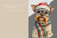 Yorkshire terrier clipart, Christmas clipart, Dog clipart Product Image 2