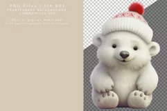 Polar bear clipart, Winter clipart, Christmas clipart Product Image 3