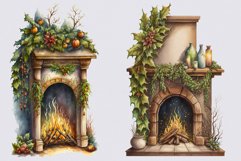 Fireplace clipart, Christmas clipart Product Image 5