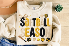 Softball Season Faux Knit PNG Product Image 2