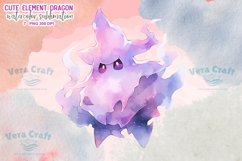 Cute Elemental Dragon Watercolor Sublimation Clipart Set 2 Product Image 6