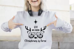 Oh deer svg, Oh deer Christmas is here, reindeer svg quote Product Image 3