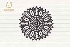 Sunflower Zentangle svg, Sunflower svg, Sunflower Monogram Product Image 2
