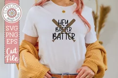 Hey Batter Batter | Funny Baseball SVG Product Image 1