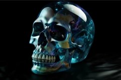Haunting Surreal glass skull. Generate Ai Product Image 1