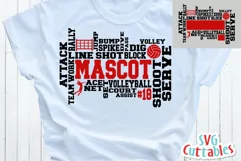 Volleyball SVG | Volleyball Word Art | Shirt Design Product Image 1