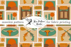 Retro Western Seamless Pattern, File for Fabric, Vinyl Print Product Image 1