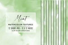 Mint Watercolor Digital Papers Product Image 1