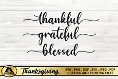 Thanksgiving SVG PNG EPS DXF Thanks SVG Thankful Blessed SVG Product Image 6