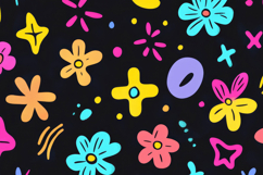 Colorful Random Shapes Background Wallpaper Product Image 1