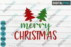 Merry Christmas SVG PNG JPEG AI DXF Circut Cut Silhouette 3 Product Image 1