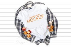 Blank White T-Shirt Halloween Fall Apparel Mockup Product Image 2