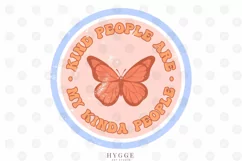 Kind People Sublimation design | Vintage PNG | Butterfly PNG Product Image 1