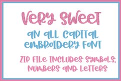 VERY SWEET EMBROIDERY FONT Product Image 1