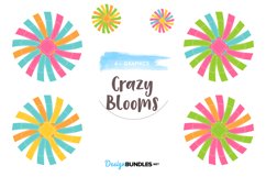 Crazy Blooms designs graphics and illustrations Product Image 1