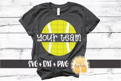 Personalized Tennis Ball Team Design SVG PNG DXF Cut Files Product Image 1
