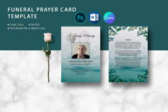 Funeral Prayer Card Template, Ms Word , Photoshop &amp; Canva Product Image 1