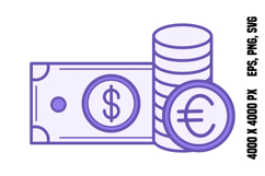 Colored Money Icon Product Image 1