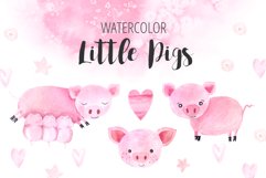 Watercolor Little Pigs Set Product Image 1