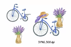 Lavender floral sublimation, PNG, watercolor clipart Product Image 4