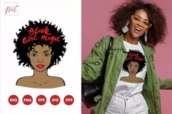 Black girl magic, black girl face svg, sublimation ready Product Image 1