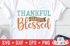 Fall SVG | Thankful Grateful Blessed | Shirt Design Product Image 1