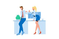 Woman Employee Harassment Man Colleague Vector Illustration Product Image 1