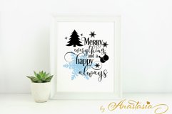 Merry everything and a happy always SVG Cutting File - Christmas Quotes Product Image 1