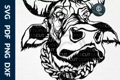 SVG / PNG / DXF 2021 Year of Ox, Paper Cutting Template Product Image 2