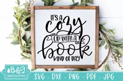 Book Lover Saying SVG | Cozy Up With A Book Kind of Day Product Image 7