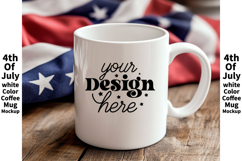 4th of July white 11oz blank coffee mug mockup Product Image 1